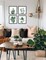 Framed Botanical Bathroom Wall Art Decor, 10x10 Inch 4 Pack Acrylic Sage Green Prints Set, for Spa & Farmhouse Decor for Bath, Restroom, Bedroom, Office Minimalist Decoration (Black)
